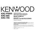 KENWOOD KRC705 Owner's Manual cover photo