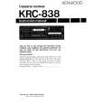 KENWOOD KRC-839 Owner's Manual cover photo