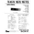 SONY TC-K570 Service Manual cover photo