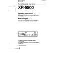 SONY XR-5500 Owner's Manual cover photo