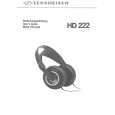 SENNHEISER HD 222 Owner's Manual cover photo
