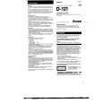 SONY D-121 Owner's Manual cover photo