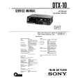 SONY DTX10 Service Manual cover photo