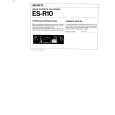SONY ES-R10 Owner's Manual cover photo