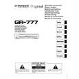 PIONEER GR777 Owner's Manual cover photo