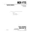 SONY MDR-P70 Service Manual cover photo