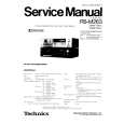 TECHNICS RSM263 Service Manual cover photo
