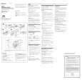 SONY WM-FX288 Owner's Manual cover photo
