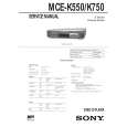 SONY MCEK550 Service Manual cover photo