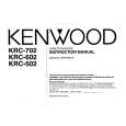 KENWOOD KRC702 Owner's Manual cover photo