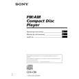SONY CDX-C90 Owner's Manual cover photo