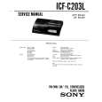 SONY ICFC203L Service Manual cover photo
