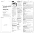 SONY ICFCD853V Owner's Manual cover photo