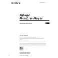 SONY MDXC6500X Owner's Manual cover photo
