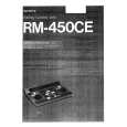 SONY RM450CE Owner's Manual cover photo