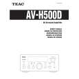TEAC AV-H500D Owner's Manual cover photo