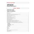 HITACHI 53SBX01B Owner's Manual cover photo
