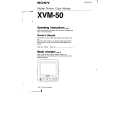 SONY XVM-50 Owner's Manual cover photo
