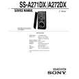 SONY SS-A271DX Service Manual cover photo