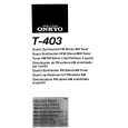 ONKYO T-403 Owner's Manual cover photo