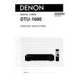 DENON DTU1000 Owner's Manual cover photo