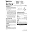 PIONEER S-CR24-QL/SXTW/EW5 Owner's Manual cover photo
