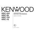 KENWOOD KRC-291 Owner's Manual cover photo
