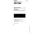 SONY XR-7180 Owner's Manual cover photo