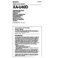 SONY XA-U40D Owner's Manual cover photo