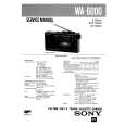 SONY WA6000 Service Manual cover photo