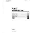 SONY SAW11 Owner's Manual cover photo