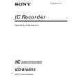 SONY ICD-B10 Owner's Manual cover photo