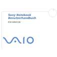 SONY PCG-GRX316G VAIO Owner's Manual cover photo