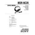 SONY MDR-NC20 Owner's Manual cover photo
