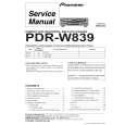 PIONEER PDR-W839/RDXJ Service Manual cover photo