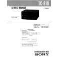 SONY TC818 Service Manual cover photo