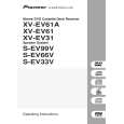 PIONEER XV-EV61A/DDXJ/RB Owner's Manual cover photo