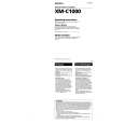 SONY XM-C1000 Owner's Manual cover photo