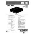 SONY XM-700 Service Manual cover photo