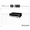 KENWOOD KR-7600 Owner's Manual cover photo