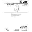 SONY BCV500 Service Manual cover photo