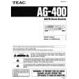 TEAC AG-400 Owner's Manual cover photo