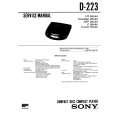 SONY D-223 Service Manual cover photo
