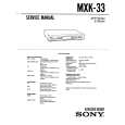 SONY MXK-33 Service Manual cover photo