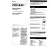 SONY CDX-A30RF Owner's Manual cover photo
