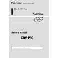 PIONEER XDV-P90 Owner's Manual cover photo