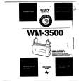 SONY WM-3500 Owner's Manual cover photo