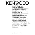 KENWOOD KCA-S220A Owner's Manual cover photo