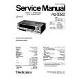 TECHNICS RSB205 Service Manual cover photo