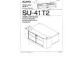 SONY SU41T2 Owner's Manual cover photo